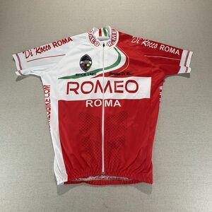 Romeo Bike Di Rocco Roma Cycling Jersey Mens M Red Full Zip Italy Short Sleeve
